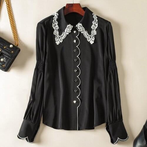 Черно-белые блузки Eesswel China At AliExpress