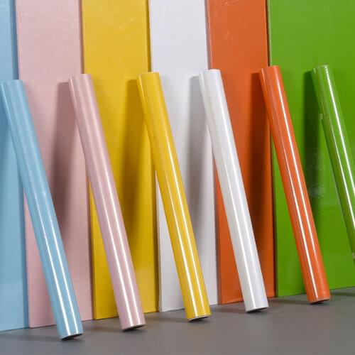 Glossy Waterproof Vinyl Contact Paper PVC Self Adhesive Wallpaper for Bathroom Kitchen Cabinets Door Cover Stickers Home Decor