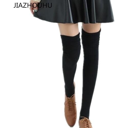 New Fashion Warm Cotton Over The Knee Socks Women Girls Thigh High Female Stockings Knee High Socks Long Womens Stockings Woman