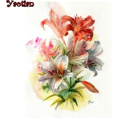 Painting DIY Diamond Painting Modern Art Decor Colorful Lily Flower diamond Embroidery 5d mosaic Diamond cross stitch kits