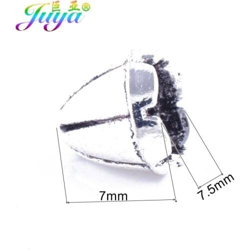Handmade Earrings Material Antique Silver Color 7mm Bead Caps Accessories For Needlework Beading Earrings Jewelry Making