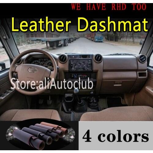 For toyota land cruiser j70 series 71 72 74 75 79 Leather Dashmat Dashboard Cover Dash Mat Sunshade Carpet car style accessories