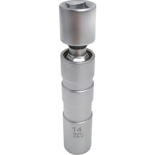 Magnetic Spark Plug Sleeve Removal Tool 14mm 3/8 Drive Spark Plug Wobble Socket