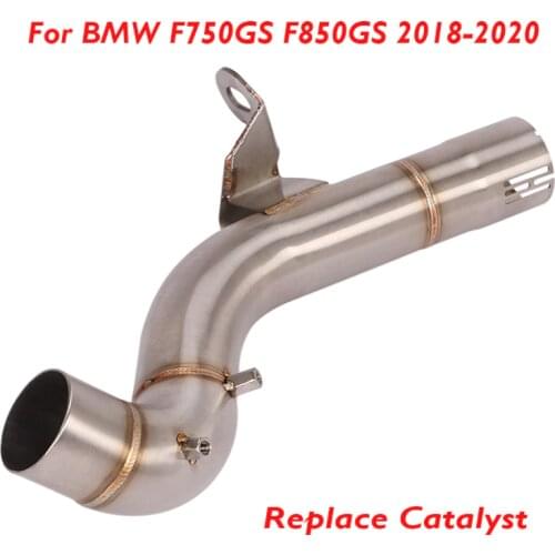 Motorcycle Exhaust Pipe Modified Connector Section Middle Mid Pipe Replace Catalyst for BMW F750GS F850GS 2018 2019 2020