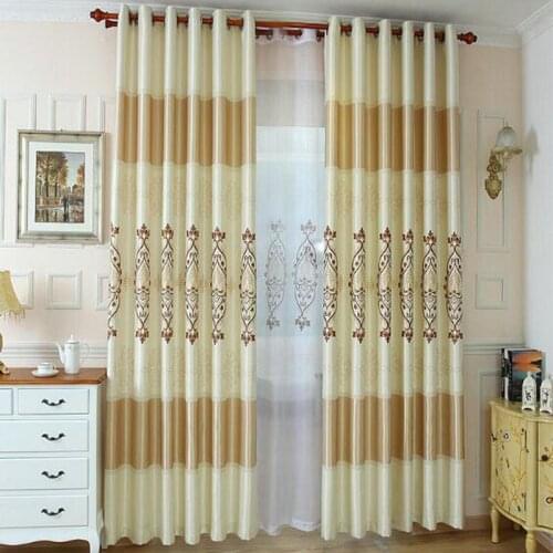 European And America Style Luxury Blackout Curtain for Living Room Printed Pattern Tulle Window Curtain Decoration for Bedroom