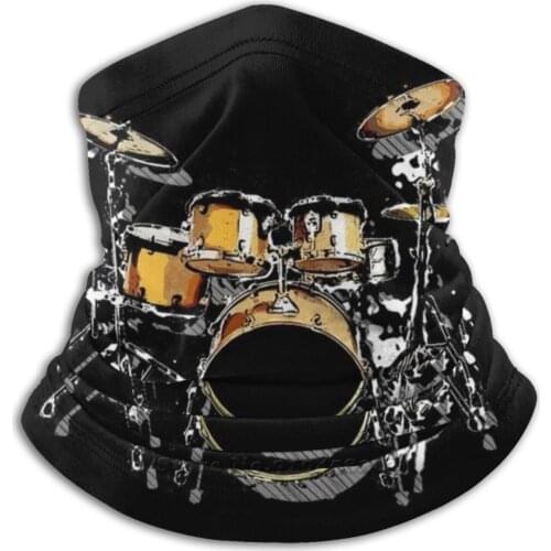 Drumset Microfiber Neck Warmer Bandana Scarf Face Mask Drumset Drummer Srumset Drumset Drums Drum Drum Solo Drumming Drum Lover