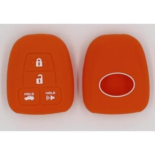 Silicone Key Case for Toyota Corolla 2020 Key Cover Holder for Toyota Camry 70 Prius C-HR Clicker Carwalaa 4 Button Car Key Case