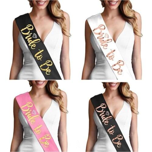 Bridal Shower Wedding Decorations Shoulder Strap Wedding Veil Team Bride To Be Sash Bachelorette Party Hen Party Decoration-S