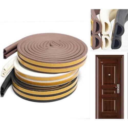 5M D/E/P Type Foam Weather Draught Excluder Adhesive Casement Door Foam Seal Strip Reduce Wear On Casement/door