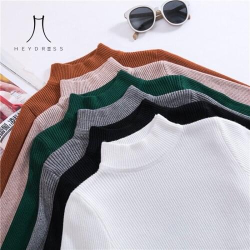 Marwin New-coming Autumn Winter Turtleneck Pullovers Sweaters Primer shirt long sleeve Short Korean Slim-fit tight sweater