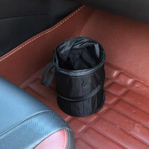 1PC Car Trash Can Foldable Multifunctional Hanging Car Trash Can Car Storage Bucket 16*16*20cm