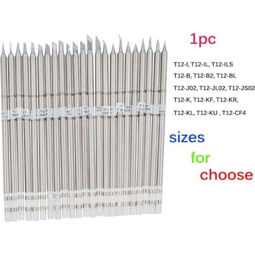 1pc T12 Series Solder Iron Tips for Hakko Soldering Rework Station FX-951 FX-952 T12-IL T12-JL02 T12-B2 T12-B T12-BCF3 T12-K
