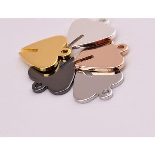 10.5 * 9.6mm smooth single hanging peach heart cut copper diy handmade jewelry accessories love necklace small pendant