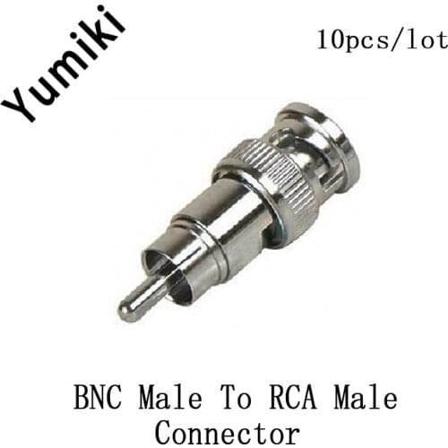 10pcs/lot BNC male to RCA male connector Adapter BNC-RCA Male to Male plug for CCTV