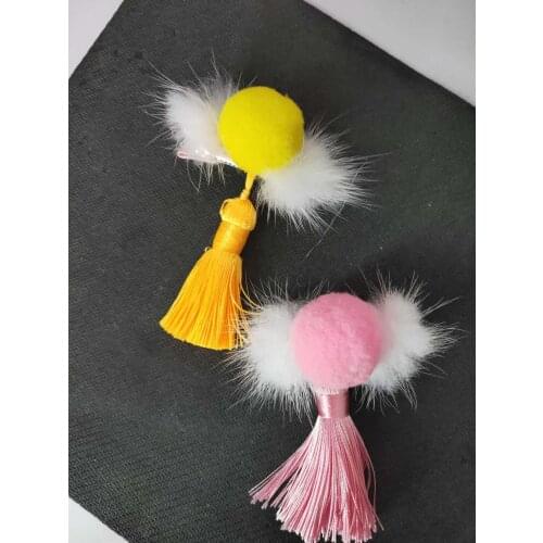 2020 New Dog Hairpin Pet Cats Tassel hair Clip Child Hair clip Grooming Clips Hairpin Accessories Hair ball hairpin 2pcs