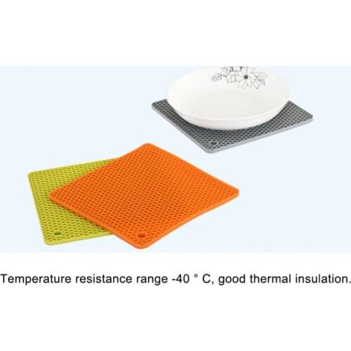 2021 Table Placemat Square Honeycomb Silicone Heat Resistant Insulated Cushion Home Dining Table Mat Drink Coaster Tableware