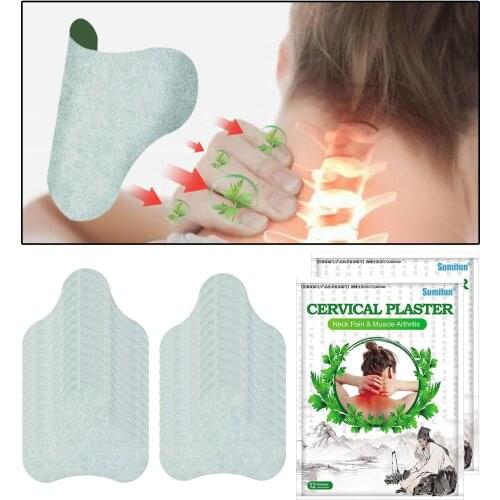 24 Sheets Wormwood Neck Relaxing Cervical Patch Pain Relieving Plaster 13x13cm for Joint/arthritis
