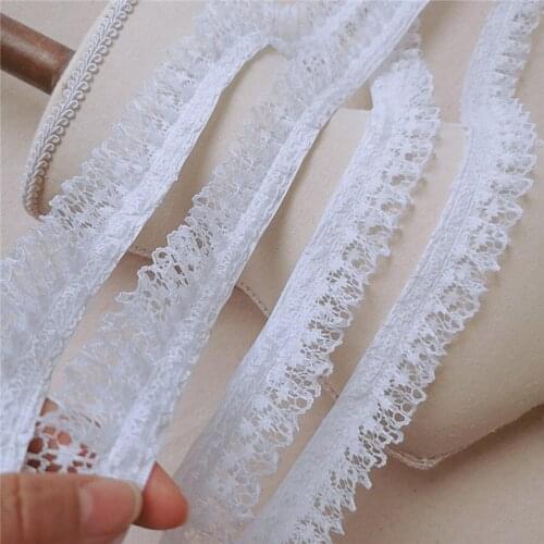 3Yards 3cm White Lace Trim Ribbons DIY Handmade Craft Quilting Clothing Dress Underwear Materials Accessories