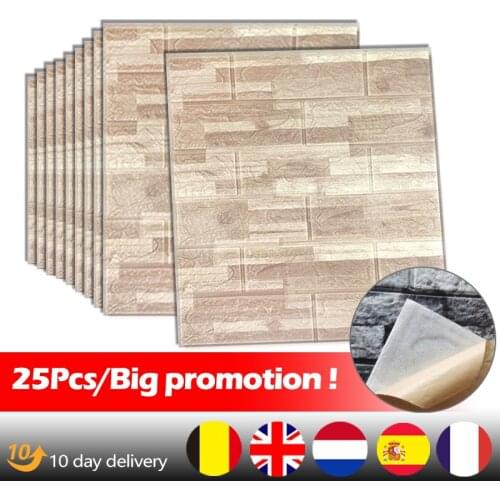 3D Brick Wall Stickers Wallpaper Decor Foam Waterproof Self Adhesive Ceiling Wall Covering For Kids Living Room DIY Background