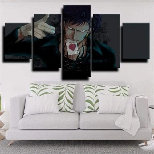 5 Piece Wall Art Canvas Anime Manga Figure Pictures Poker Posters And Prints Home Living Room The Wall Decoration Paintings