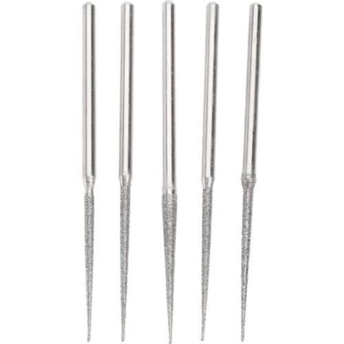 Diamond Extended Grinding Needle Cylindrical Bullet Tip Diamond 3mm Handle Drilling Needle Chain Saw Chain Grinding Head