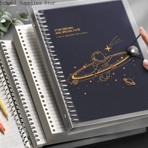 Astronaut Loose-leaf Book B5 Detachable Hoop Buckle Cover A5 Notebook Book Horizontal Line Notebook Sub Diary Book