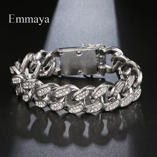 EMMAYA New Arrival Hip Hop Style Bracelet Modern Jewelry With Shiny Cubic Zircon Decoration Wedding Party Women Noble Gift