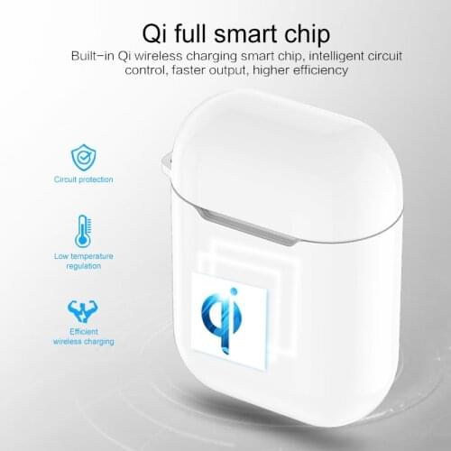 Qi Wireless Charging Case Bluetooth Headset Charging Bin Wireless Charger Headphone Charging Box Protective Case For Airpods