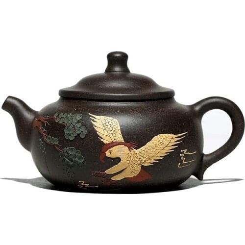 Color Handpainted Yixing Teapot Kung Fu Kettle Handmade Pot Drinkware Chinese Tea Set Household Teapot Chinese Tea Pot
