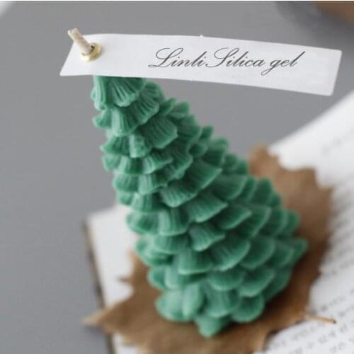Christmas Tree Design 3D Candle Mold Decorative Silicone Mold for Candle Making Art Crafts Molds