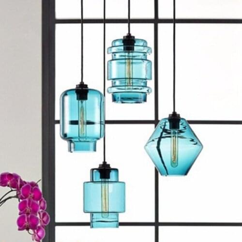 Creative Stained Glass Retro Personality Bar Restaurant Shopping Mall Shop Hotel Front Chandelier Lamps E27 AC 110V 240V