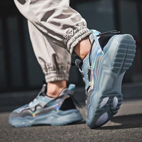 Summer Running Shoes Men Trendy Chunky Sneakers Outdoor Breathable Sports Shoes Mesh Walking Shoes Zapatillas De Deporte