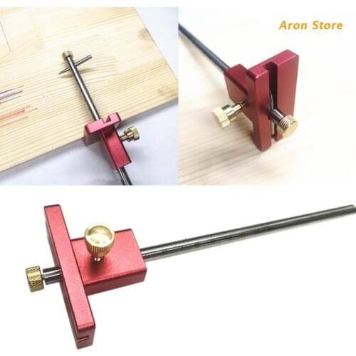 Woodworking Scribe Ruler Aids Raft Carbide Scriber Angle Clamp Positioning Holder Aluminum Alloy Cutter Cutting Woodworking Tool