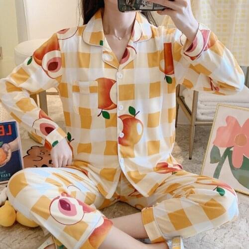 New Maternity Cartoon Sleepwear Spring Autumn Sweet Pregnancy Women Pajamas Set Girl Sleep Lounge Home Wear Shirt + Pants Suits