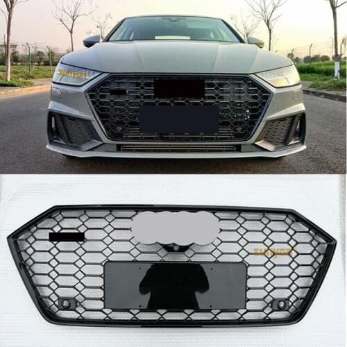 FOR AUDI A7/S7 C7 2019 19 20 2020 HONEYCOMB SPORT MESH RS7 STYLE HEX GRILLE GRILL BLACK silver