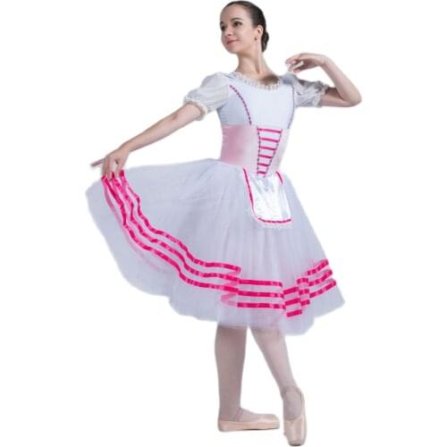 Romantic Ballet Tutu Adult & Child Stage Performance Costumes Long Princess Dancing Skirt Ballerina Practice Dance Dress 20015
