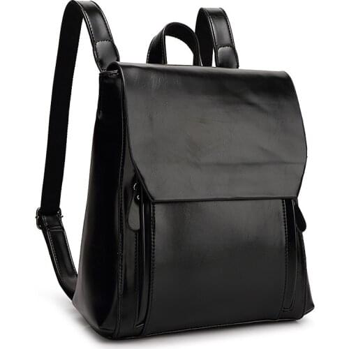 Soft 100% Genuine Cow Leather Black Hardware Womens Backpacks Lady Girl First Layer Cowhide Female School Book Backpack C1690