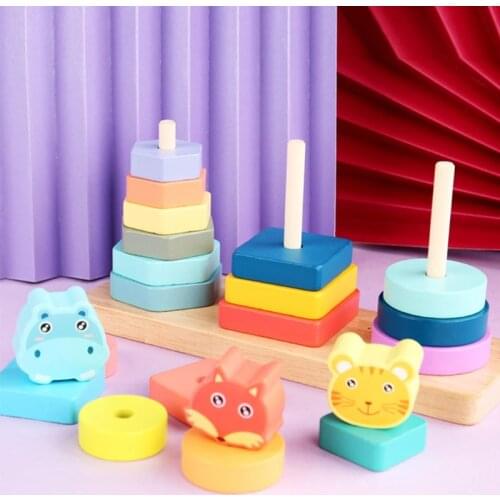 B36E Shape Matching Toy DIY Disassembled Stacking Sensory Blocks Early Education Toy