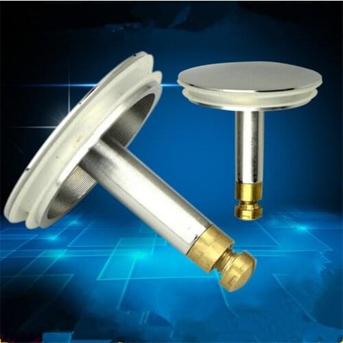 43mm Bathtub Plug Replacement Bath Pop Up Waste Plug Only Flat Seal Brass Bathroom Tub Drain Drainer Strainer Dropshipping