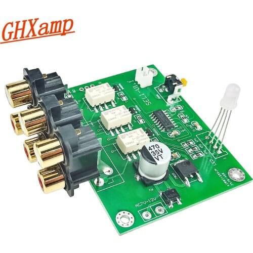 Amplifier Multi-Channel Audio Input Switcher (3 Choose 1) 3 Way Preamp Input Selection board DC8-16V/AC7V- 13V 1pc