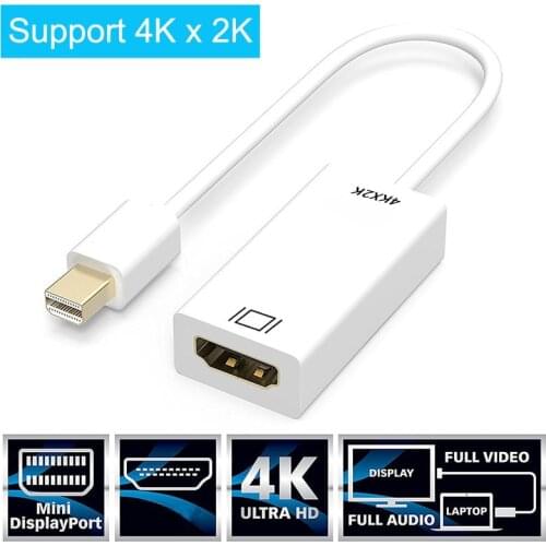 MINI DP To HDMI-compatible 4K*2K HD Video Cable Mini DP To HDTV Adapter 3840x2160 Resolution For MacBook Mac Pro Air 3D Adapter