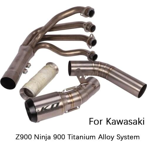For Kawasaki Z900 Ninja 900 Motorcycle Exhaust System Titanium Alloy Header Middle Pipe Slip On 160 mm Exhaust Pipe 70 mm Escape