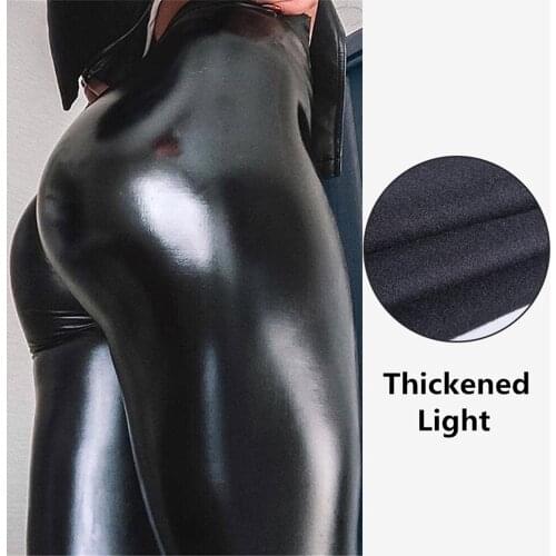 High Waist Leather Pants Women Sexy Nightclub Large Size Super Elasticity Winter Trousers PU Skinny Stretch Pencil Pantalons