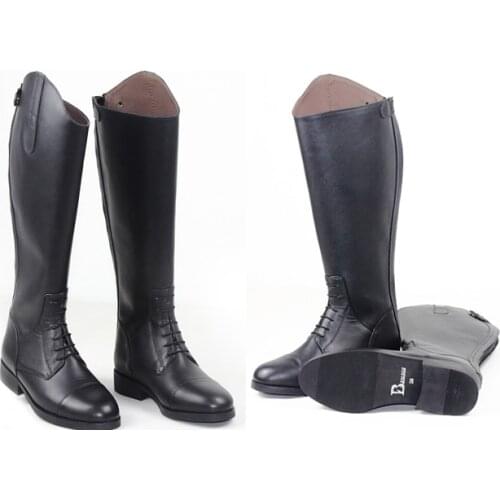 High quality Mens Half Chaps Great Leather Horse Riding Boots High Equestrian Boots Leather Puttees Leggings