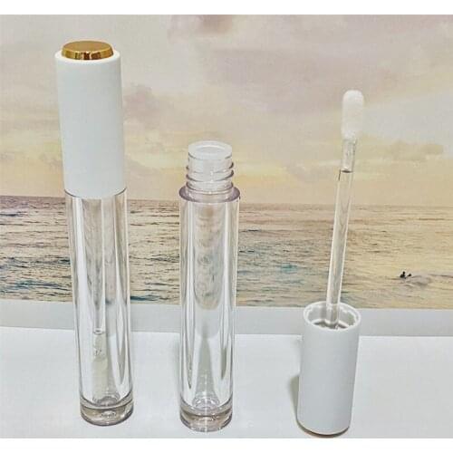 10/30/50pcs 4ml Empty Lip Gloss Tube DIY Plastic Elegant Liquid Lipstick Container Round Lipgloss Lip Balm Bottle Wholesale