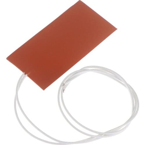 15W 12V DC Flexible Waterproof Silicon Heater Pad Wire Heater Engine Block Oil Pan Hydraulic Tank Heating Plate Mat 50X100mm