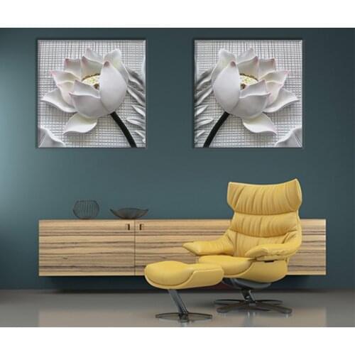 2pcs White Rose Flower Prints Poster Artwork Modern Large Unframed Canvas Painting Picture Home Wall Decor Office Shop Display