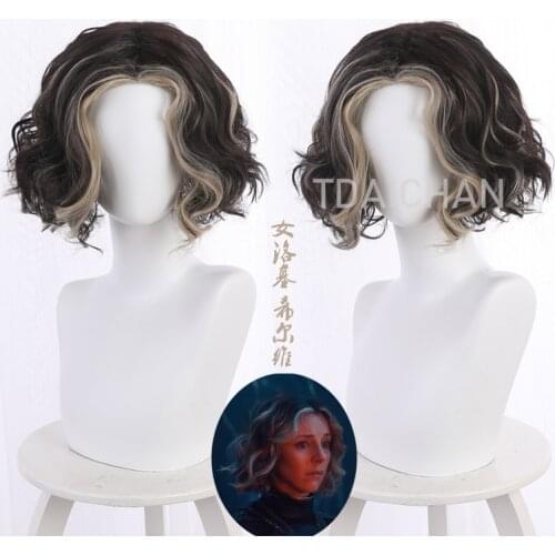 2021 Lady Loki Costume Sylvie Enchantress Loki Variant Cosplay Props Wig Highlight Short Curly Hair Halloween Carnival