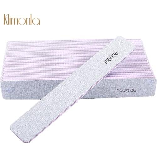 25pcs/lot Gray Nail File 100/180 Double Side Sanding Buffing Block For UV Gel Nail Polish Buffers Pedicure Manicure Beauty Tools