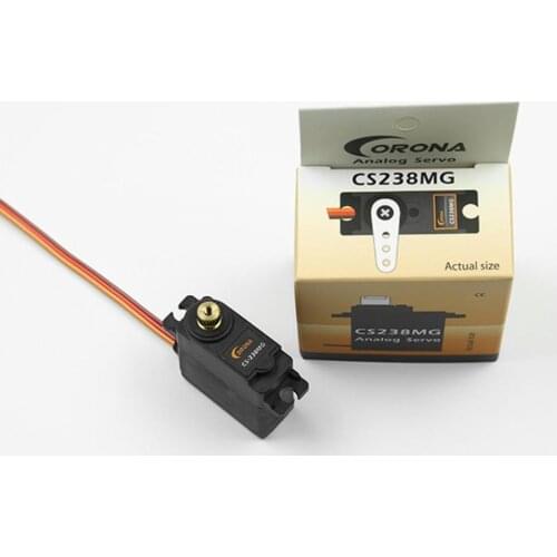 Corona CS238MG 22g Thin Metal Wing Analog Servo 4.6kg.cm / 0.14sec.60º For RC Airplane